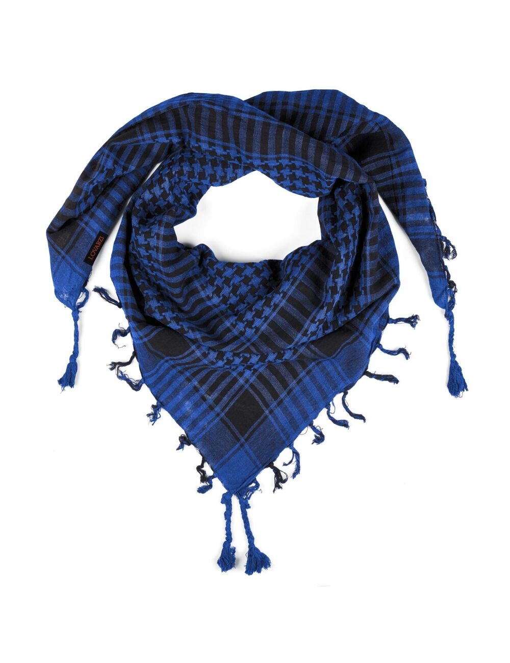 5927 Arabic Keffiyeh Shemagh Scarf Blue Cotton Desert Palestinian Scarf